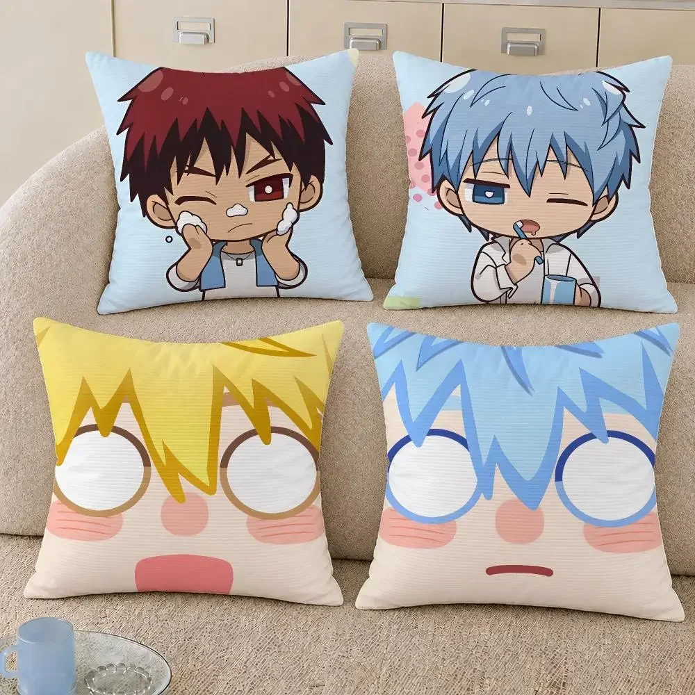 Anime Kuroko Basketball Generation Miracles Cushion Cover Decorative Pillowcase Soft Short Plush Cozy Durable Sofa Home Decor