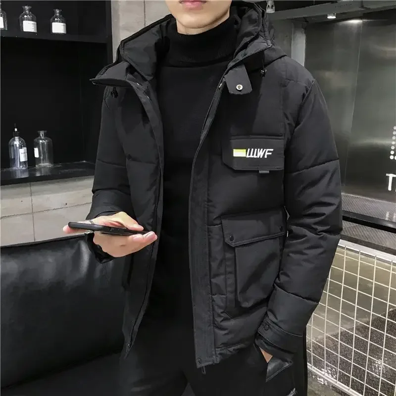 ​Men's Winter Thickened Workwear Style Korean Loose Fit Short Cotton Padded Jacket​