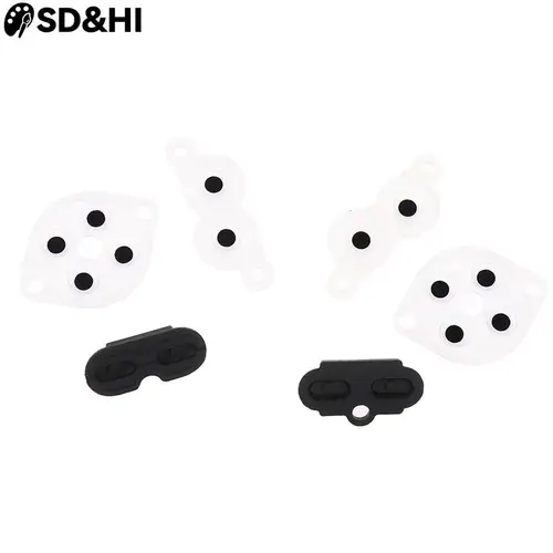 1 Juego de piezas de repuesto para reparación de goma para controlador NES Joy A B D Pad botón de goma de arranque de silicona