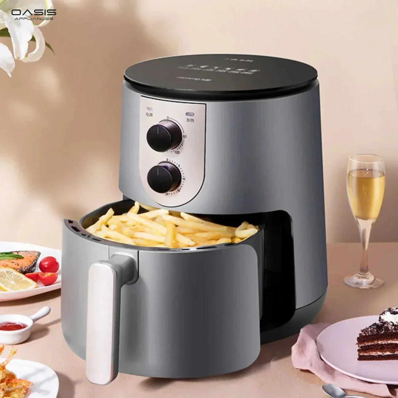 Household Multifunction Electric Air Fryer - New Large-capacity, Electric Oven & Air Fryer All-in-One.