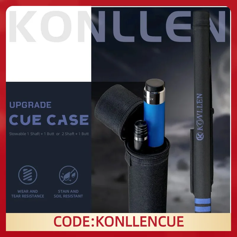 

KONLLEN Billiard Case 2 Holes Tube Shape Canvas Oxford Pool Cue Bag 1/2 Billiard Cues Bag