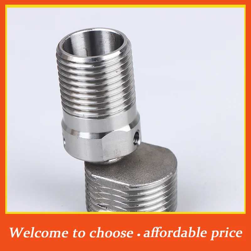 304 Stainless Steel Angled Curved Foot 360° Rotatable Angle Adjustment Eccentric Screw Corner Wall Mounted Shower Faucet Adapte