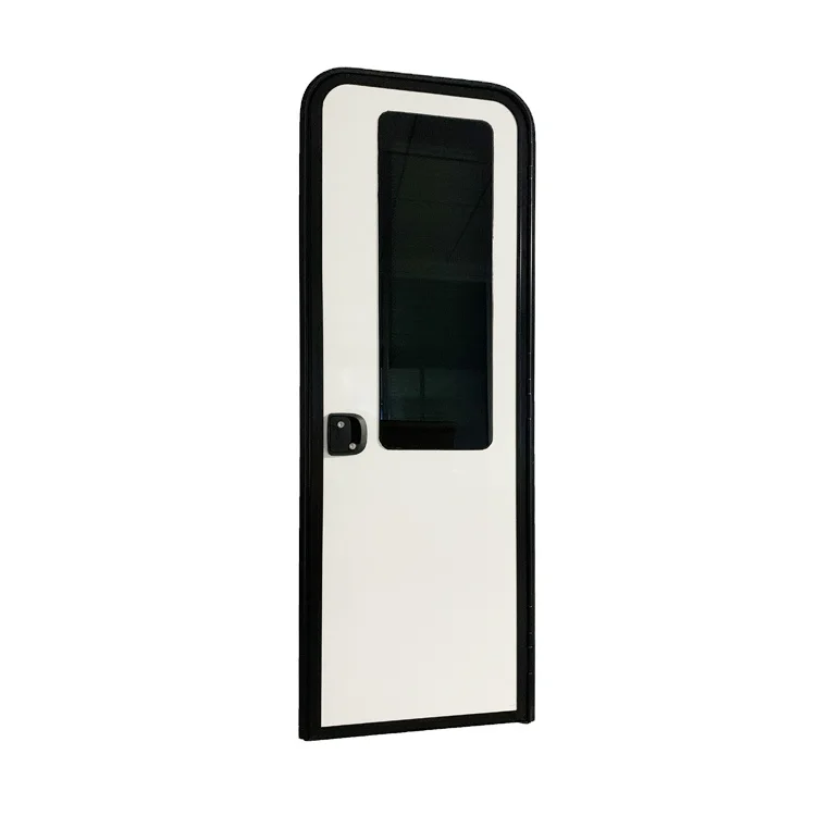 Trailer Parts White Anti-aging Waterproof Lockable RV Hatch Doors