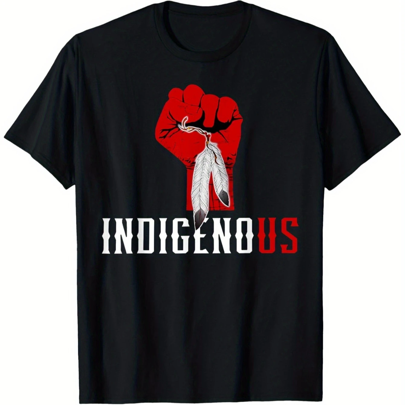 Indigenous Native Blood Red Hand Indian T-Shirt 100% Cotton O-Neck Short Sleeve Summer Casual Mens T-shirt Streetwear