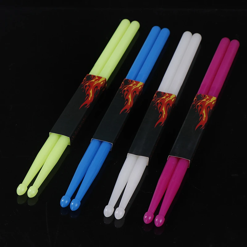 1Pair Luminous Drum Stick Light Up Drum Sticks In The Dark Musical Instruments Stage Performance Fluorescent Drumsticks