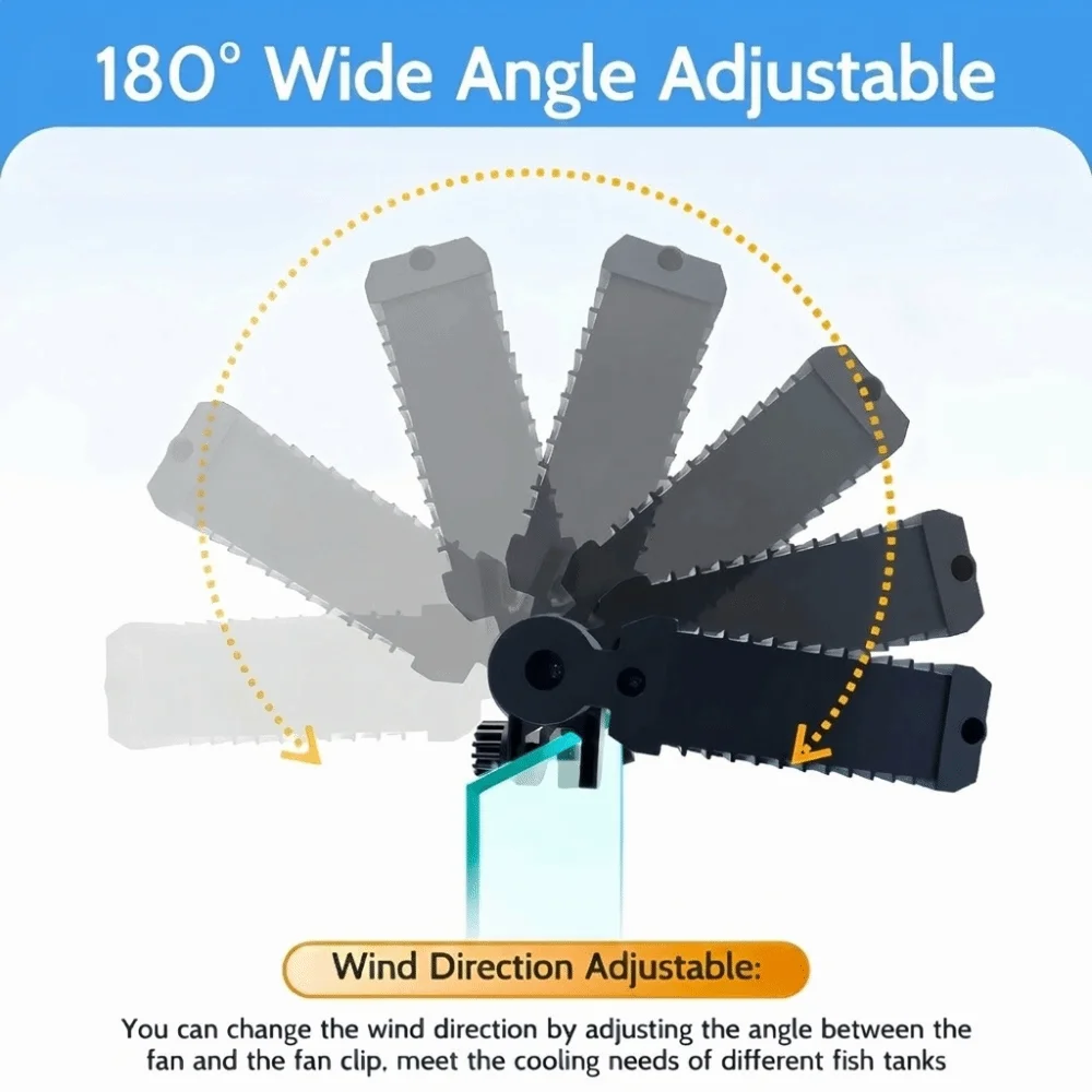 

Wall Mounted Fish Tank Cooling Fan Mute Operation Energy Efficient Fish Tank Cooler Adjustable Wind Speed Aquarium External Fan