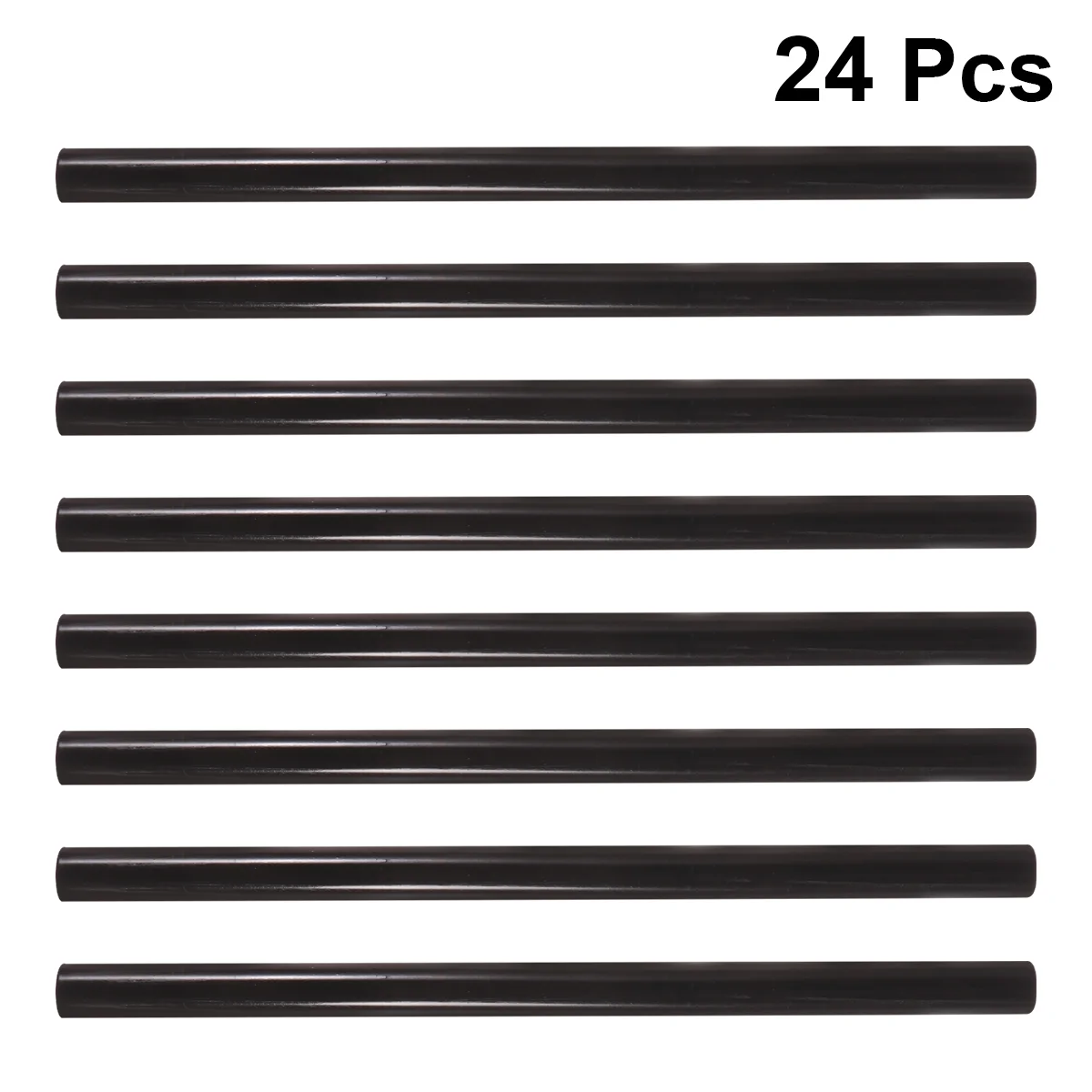 

24PCS 19CM Length Glue Sticks Black Plastic Glue Sticks Eco-friendly Heat Melting Adhesive Tape Hot Melt Glue Rod for Office Sto