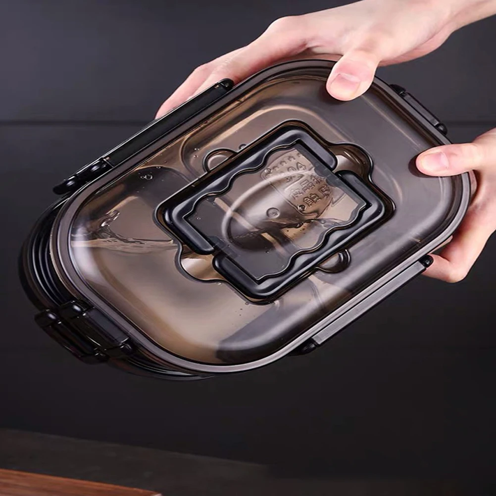 

Thermal Food Containers Metal Holder Double Layer Compact Lock Catches