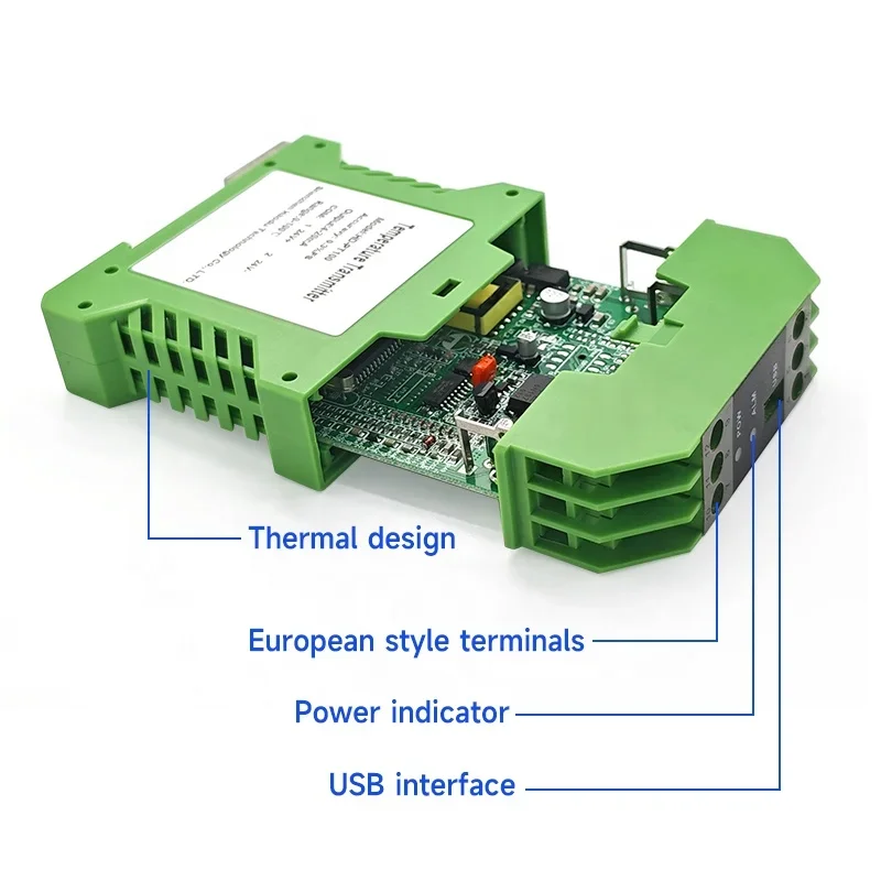 Shunt Pt100 K Thermal Resistance Module PT100 Temperature Transmitter Industrial Use OEM ODM 0.5%FS 0.2%FS