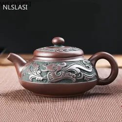 NLSLASI Authentic Yixing Teapot Tea Pot Raw Ore Custom Gift Purple Clay Tea Set Kettle Chinese Tea Ceremony Etiquette Teapot