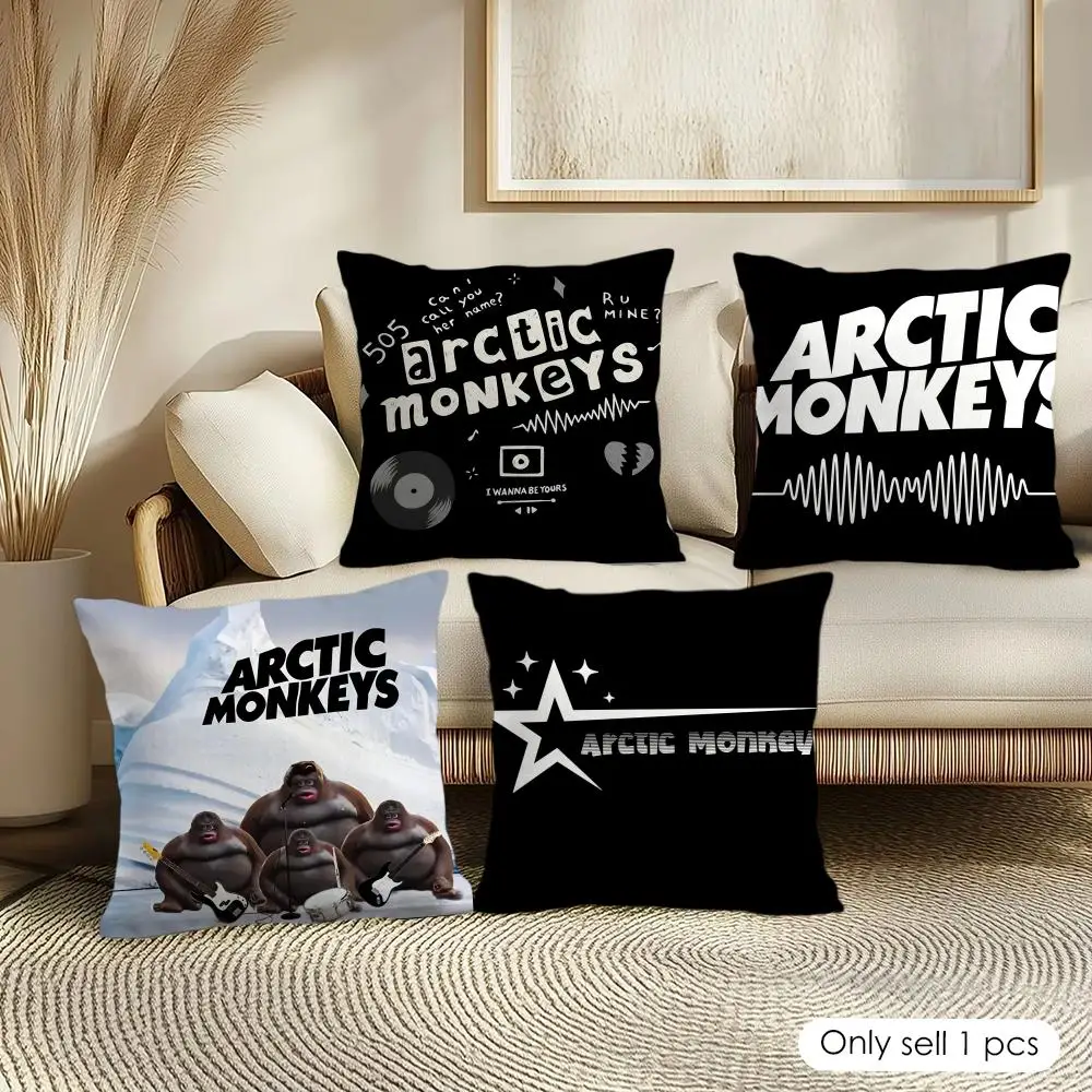 Band A-Arctic M-Monkeys Cushion Cover Soft Short Plush Pillow Cover Smooth Cozy Texture Aesthetic Cushion Case Home Decor