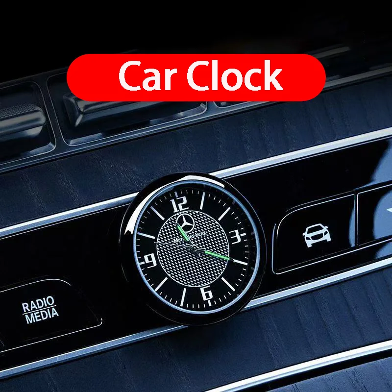 

Car Central Control Clock Watch Decoration For Mercedes Benz AMG GLE GLC GLS GLK GLA CLA W203 W206 W205 W210 W220 A C E Class