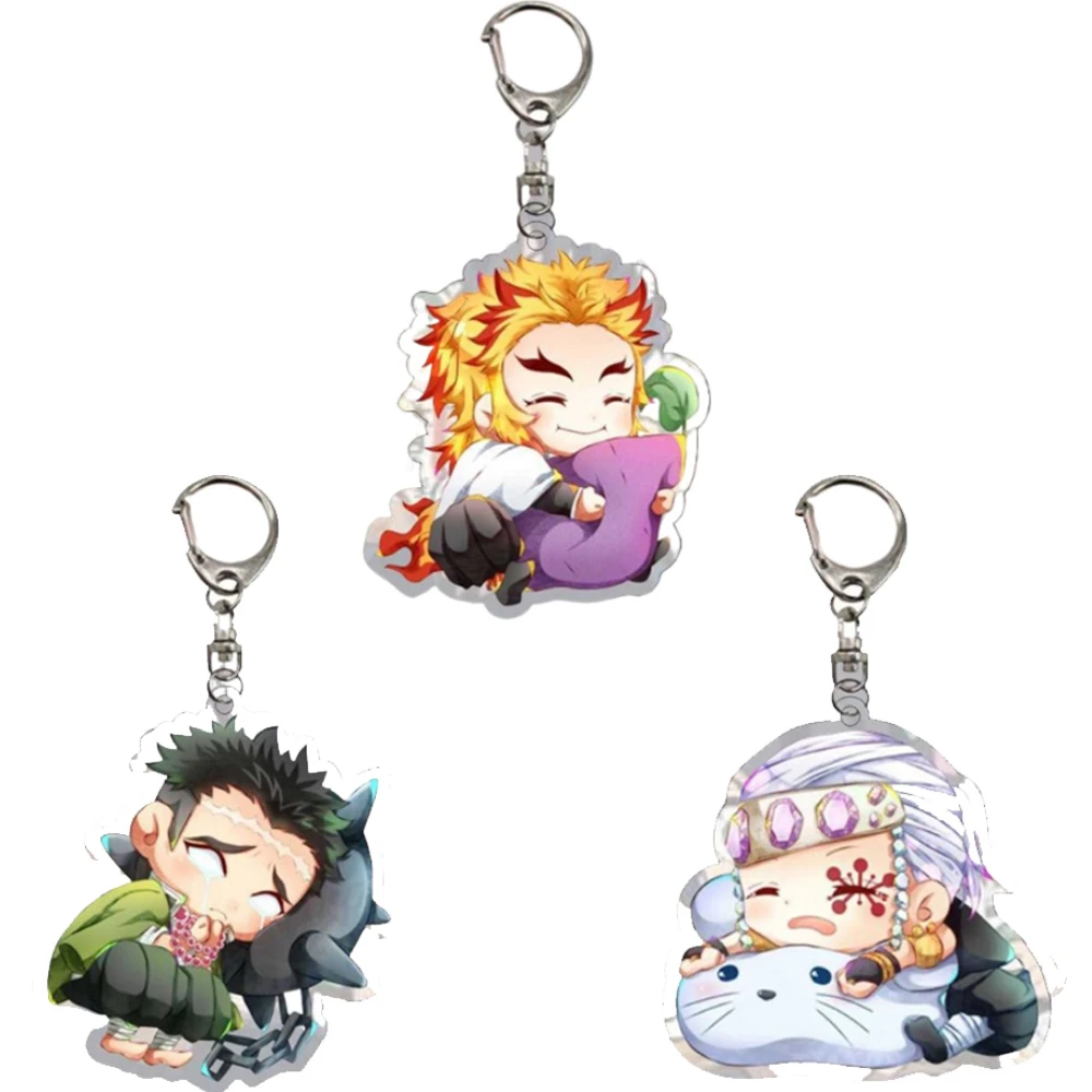 

Anime Demon Slayer Peripherals Q-version Character Acrylic Keychain Multiple Choice Car Keychain Decoration Pendant Fan Gifts