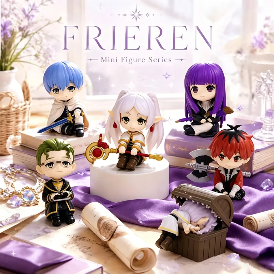 Frieren Beyond Journey's End Figur, Sammlerstück, Chibi-Statue, Desktop-Dekoration, Geschenk für Anime-Fans, Cartoon-Kawaii-Modellpuppe, Spielzeug
