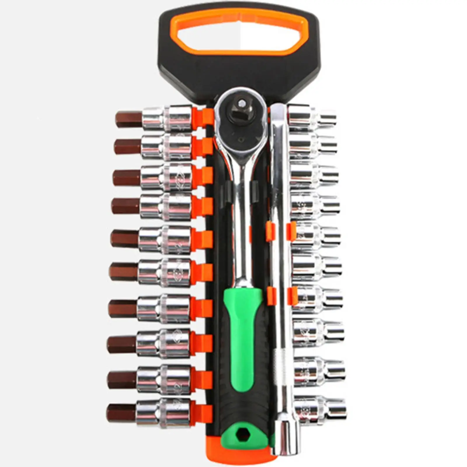 Socket Wrench Organizer Rack Compact ABS Tool Holder Sliding Stand for Home Workshop Garage Storage