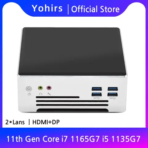 11th Gen Fan Mini Pc Intel i7 1195G7 i5 1165G7 1115G4 Iris Graphics 940 DDR4 2*M.2 NVME HD DP Win11 Pro Linux Desktop Computer