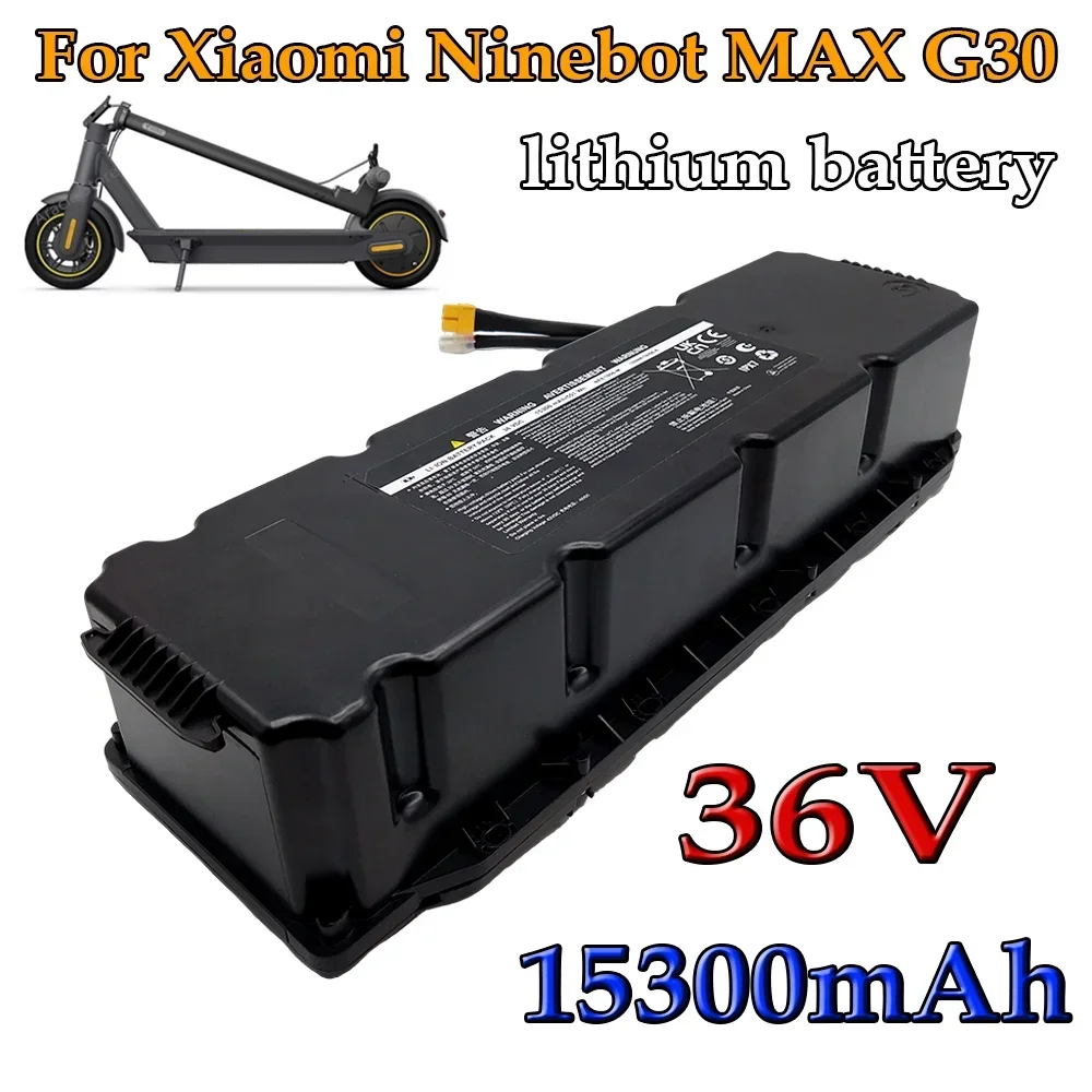 36V 15.3Ah High capacity 10S6P Li-ion Battery Pack with BMS For Xiaomi Ninebot G30 MAX No. 9 Electric Scooter Special Battery