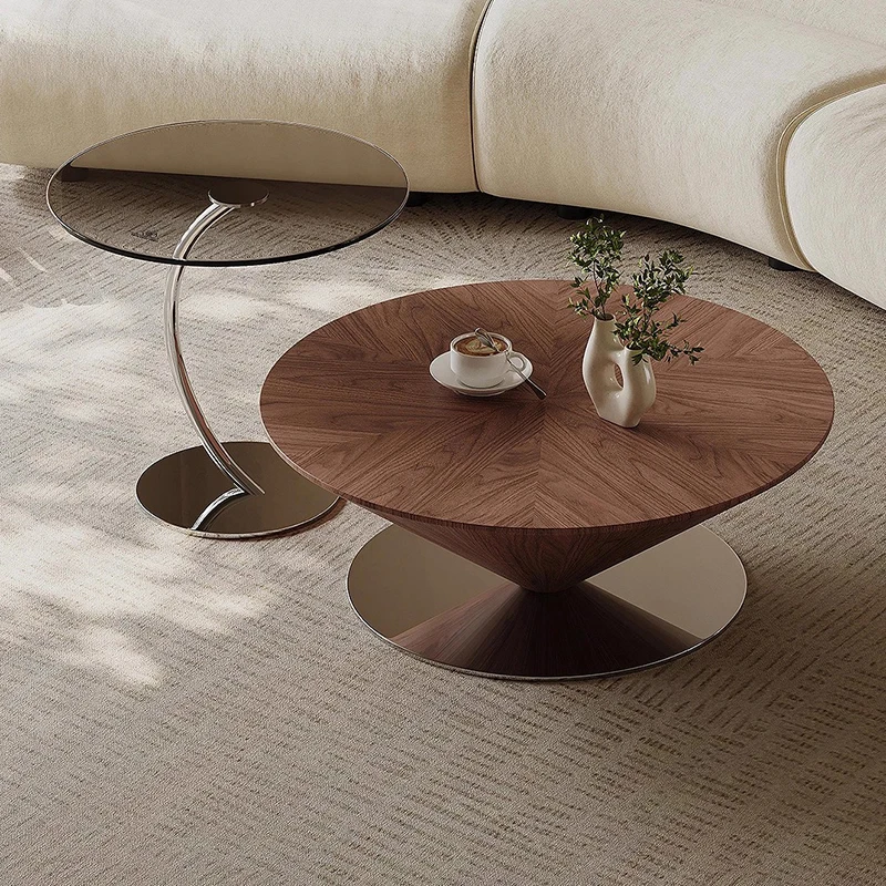 طاولة القهوة الجمالية الدائمة الفريدة من نوعها الديكور العتيق مصمم طاولة القهوة كتب الكمبيوتر ميسا أثاث المنزل المساعد