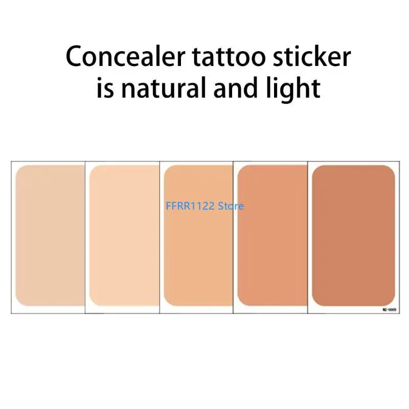 Y1UF تغطية كاملة ملصقات إخفاء الوشم الناعمة المقاومة للعرق لإخفاء الندبات للفنانين وعشاق الجمال #4