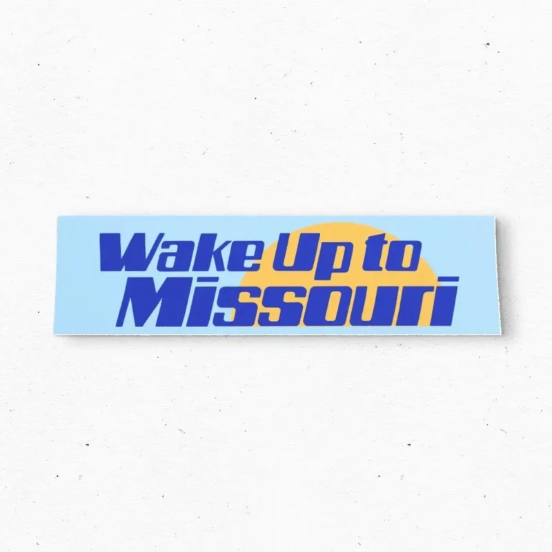 Wake up to Missouri bumper sticker-Tourism USA vintage style-vinyl 80s 90s-bumper stickers-car stickers