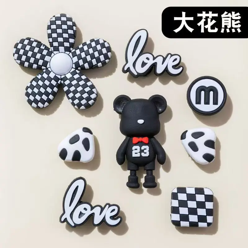 Cave Shoes Accessories Decorations Creative And Versatile Cute Big Flower Bear Accessories Detachable DIY Shoe Accessories