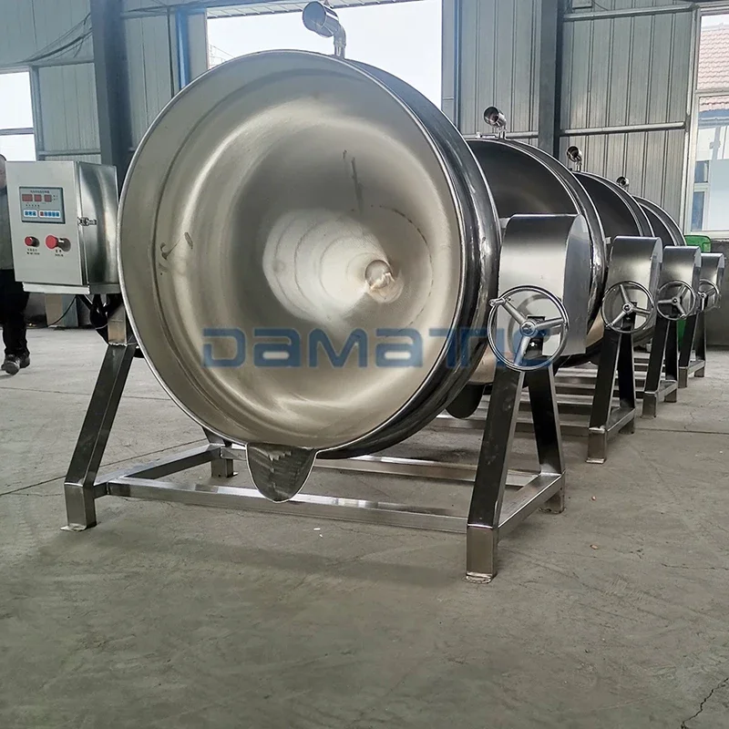 XSH Electric Gas Heating Jacketed Kettle With Agitator/Industrial Jam Sauce Paste Cooking Machine/Chicken Meat Cooking Pot