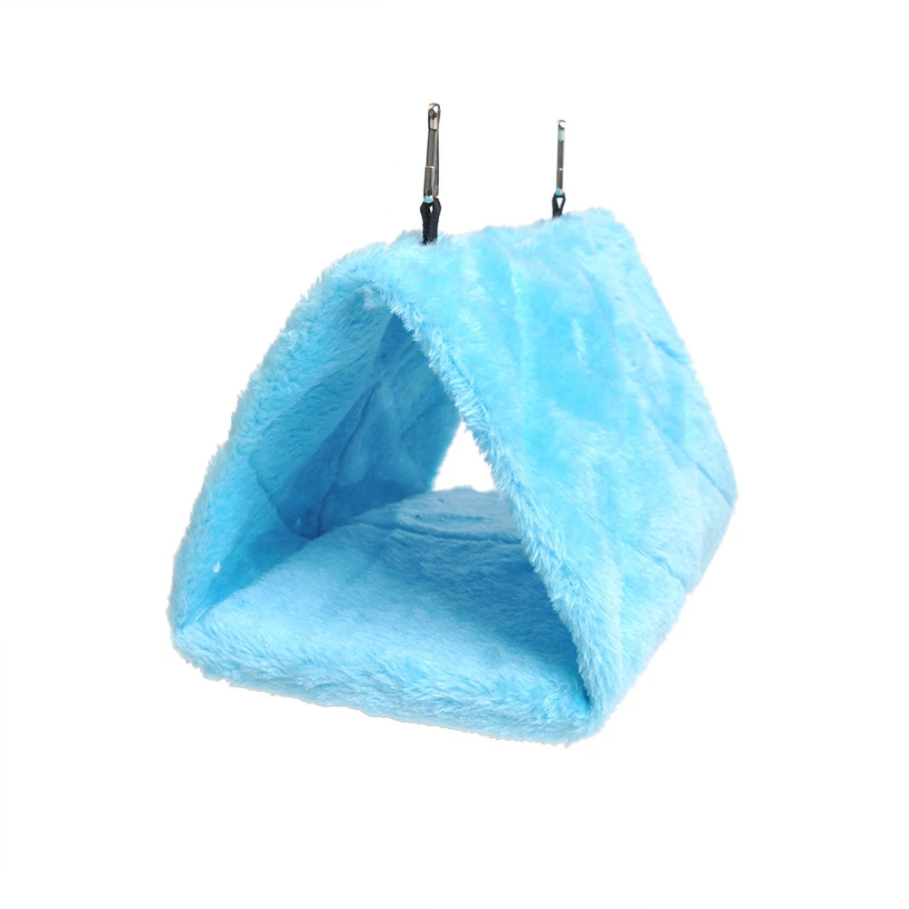 Pet Bird Nest Hammock Hanging Cave Cage Plush Snuggle Happy Hut Tent Bed