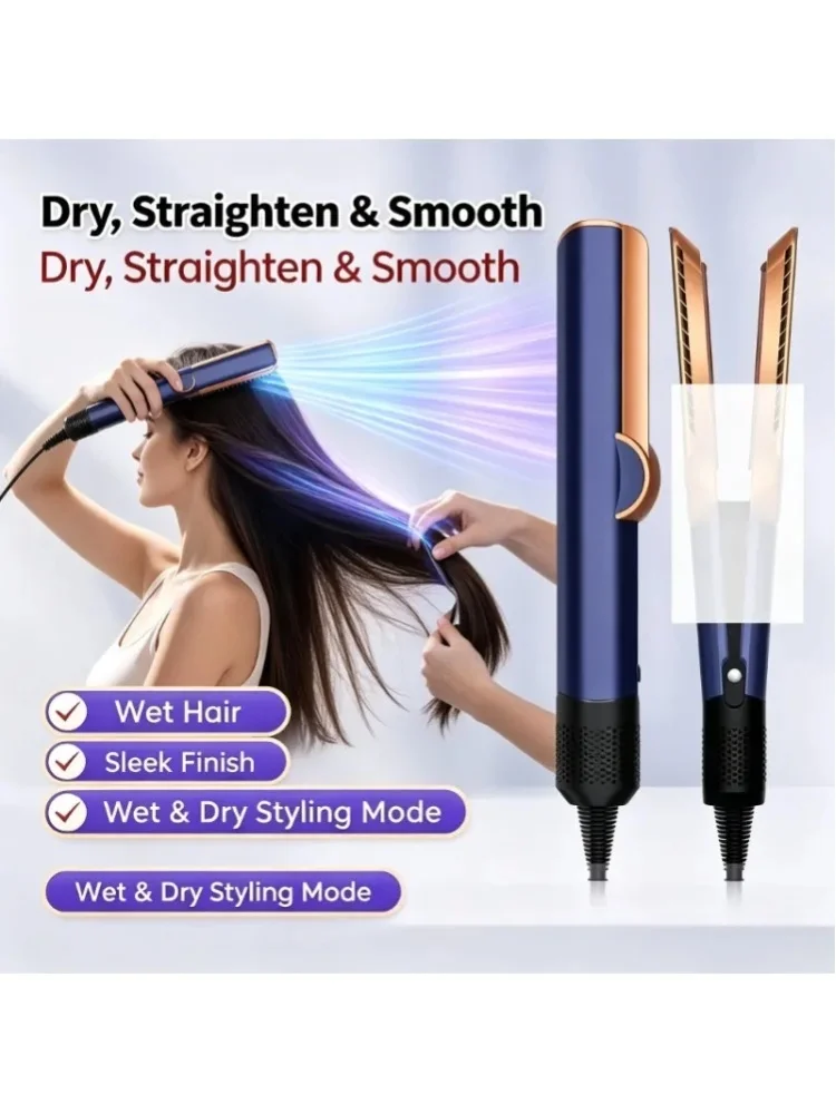 Zwei-in-Eins-Haarglätter mit negativen Ionen, LCD-Temperaturanzeige, für nasses und trockenes Haar, Anti-Frizz-Pflegegerät für Zuhause, tägliche Anwendung, Make-up, Salon, Friseur, Modellierung von