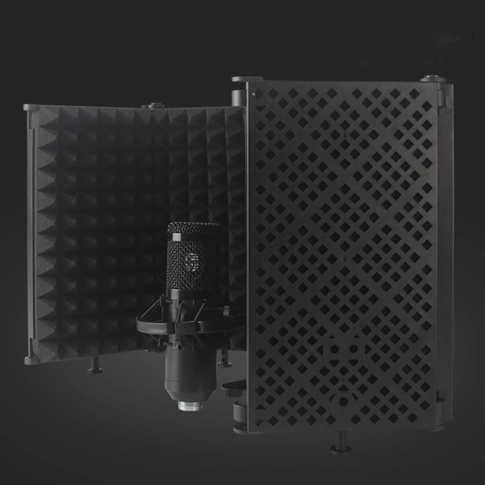 

Microphone Isolation Shield Adjustable Height Tripod Stand Mic Sound Absorbing