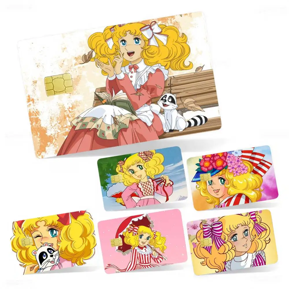 

Anime C-candy cute Candy 4pcs 1Set Card Stickers Small Waterproof Chip 4PCS Card Sticker Anti-Scratch