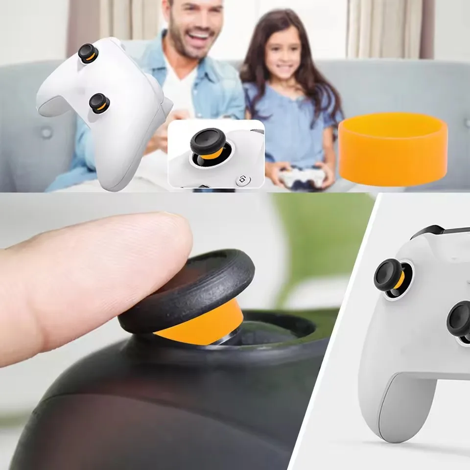 سيليكون مطاطا عصا التحكم حلقة واقية غير مرئية أذرع التحكم في ألعاب الفيديو ل Switch 2 Pro Xbox Ps4 Ps5 Rog Ally المقود حماة