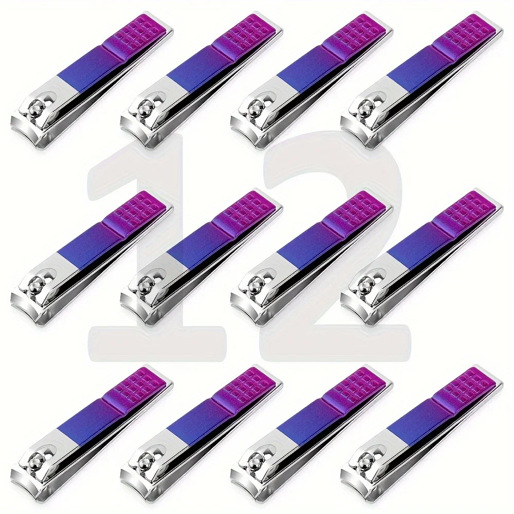 

Набор кусачек для ногтей из нержавеющей стали с градиентом, 12 шт., для женщин и мужчин — кусачки для ногтей, триммер для кутикулы