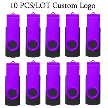 10PCS/lot Full Colour Usb Flash Pen Drive 32GB 16GB 8GB 4GB 2GB Pendrive флешка U Disk Memoria Custom Logo Cel Usb Stick Gift