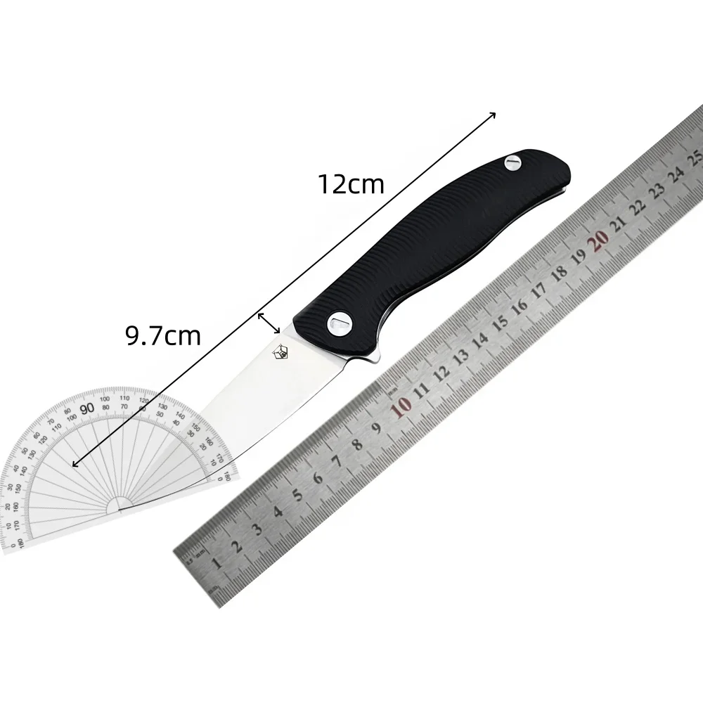 Shirogorov Folding Pocket Knife High Quality D2 Blade Nylon Fiber Handle Outdoor Survival Hunting Cutting Camping Tools