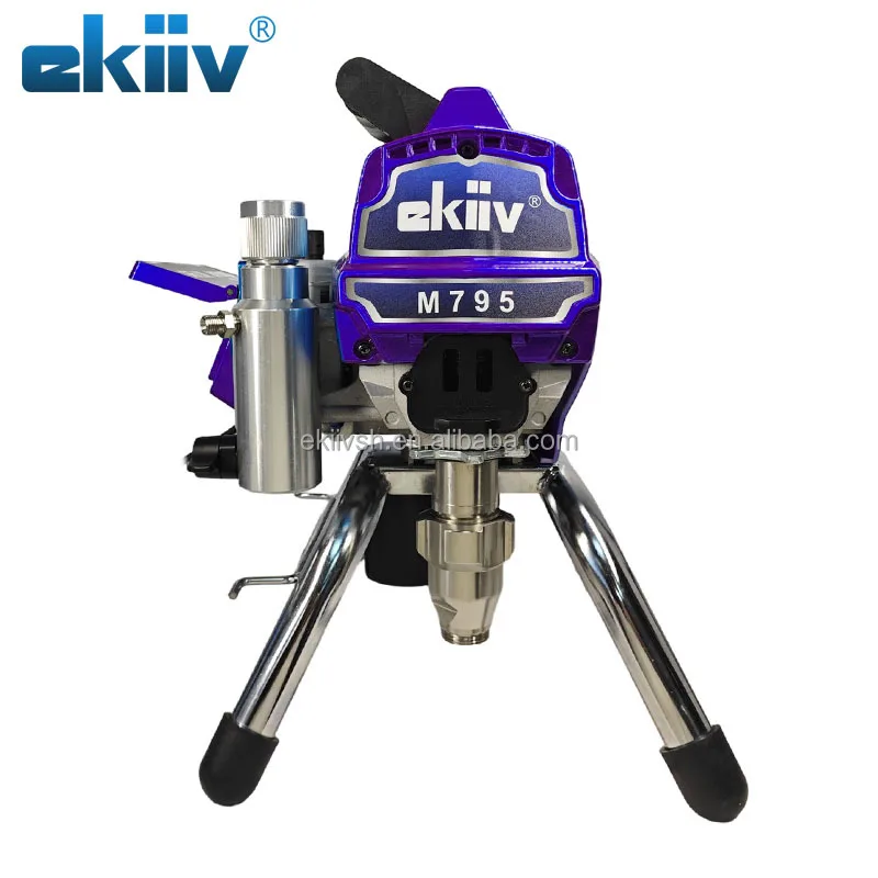 110v/220v Airless Paint Sprayer Machine 3000W Brushless Motor 3300PSI Double Gun Support Industrial Construction