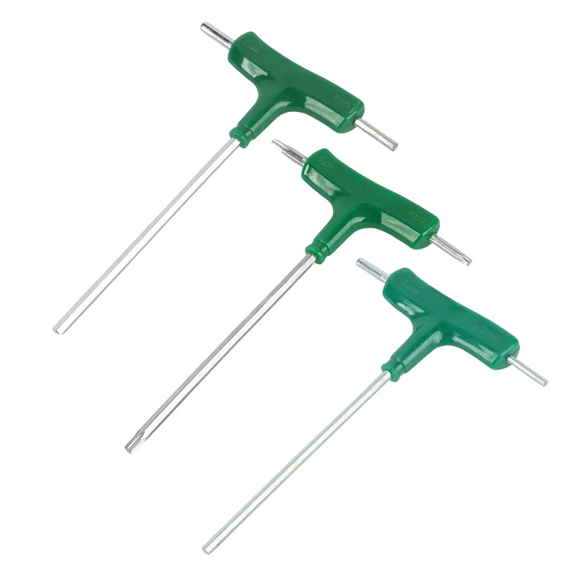 3PCS T-Handle Hex Allen Wrench Hexagon Screwdriver 3/4/5mm End Torx Key Star Wrench for RC Lawn Mower Chainsaw Disassembly Tools