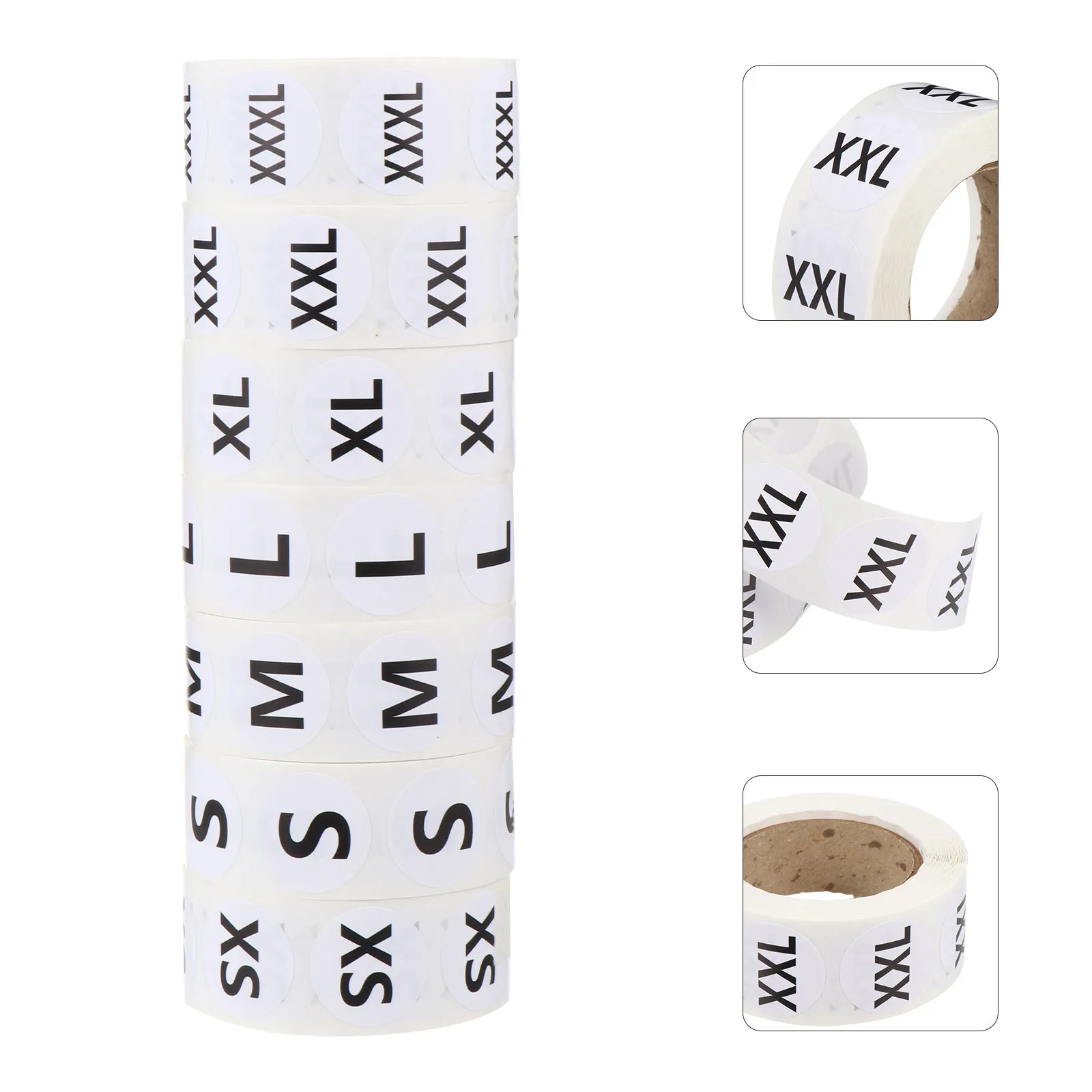 

3500Pcs Size Stickers Round Self-Adhesive Clothing Size Labels 7 Sizes Xs to Xxxl for Clothes Organizer Self-Adhesive Stickers