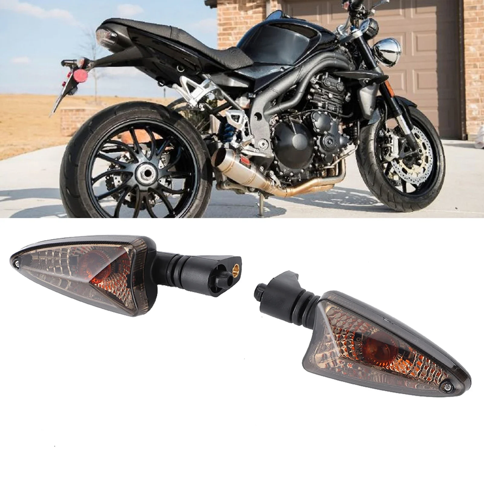 

2Pcs Motorcycle Modification Motorcycle Turn Signal Light Indicator Lamp Fit for Triumph 675R