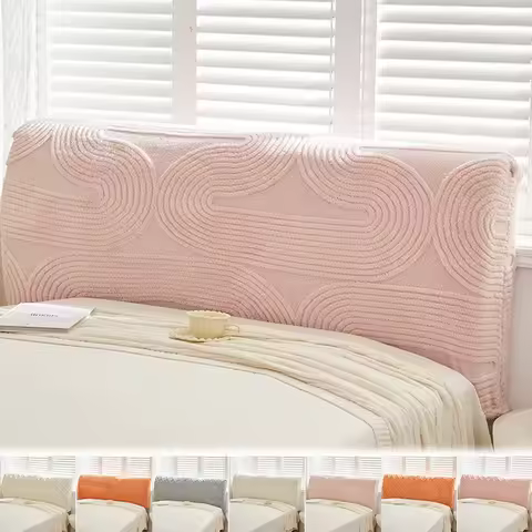 1pc Diamond Grid Heavy Double-sided Cover Plush Headboard Cover/Pet Friendly Dustproof Furniture Protection Cover Easy To Clean