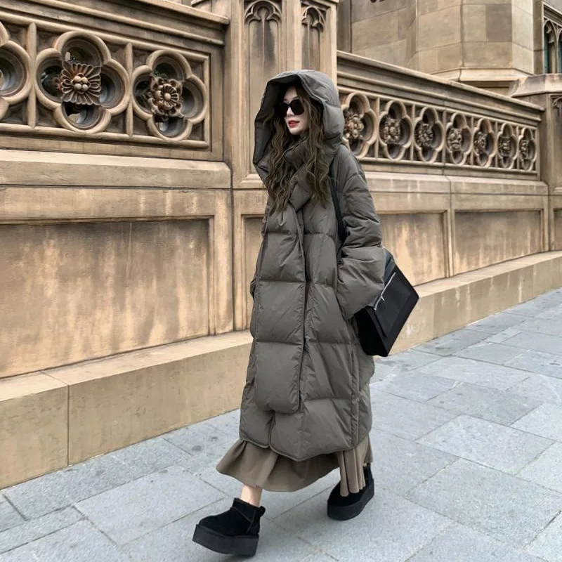 

2025 Warm Long Hooded Parkas Women Winter Puffer Jacket Coat Thick Cotton Padded Clothes Female Casual Warm Outerwear