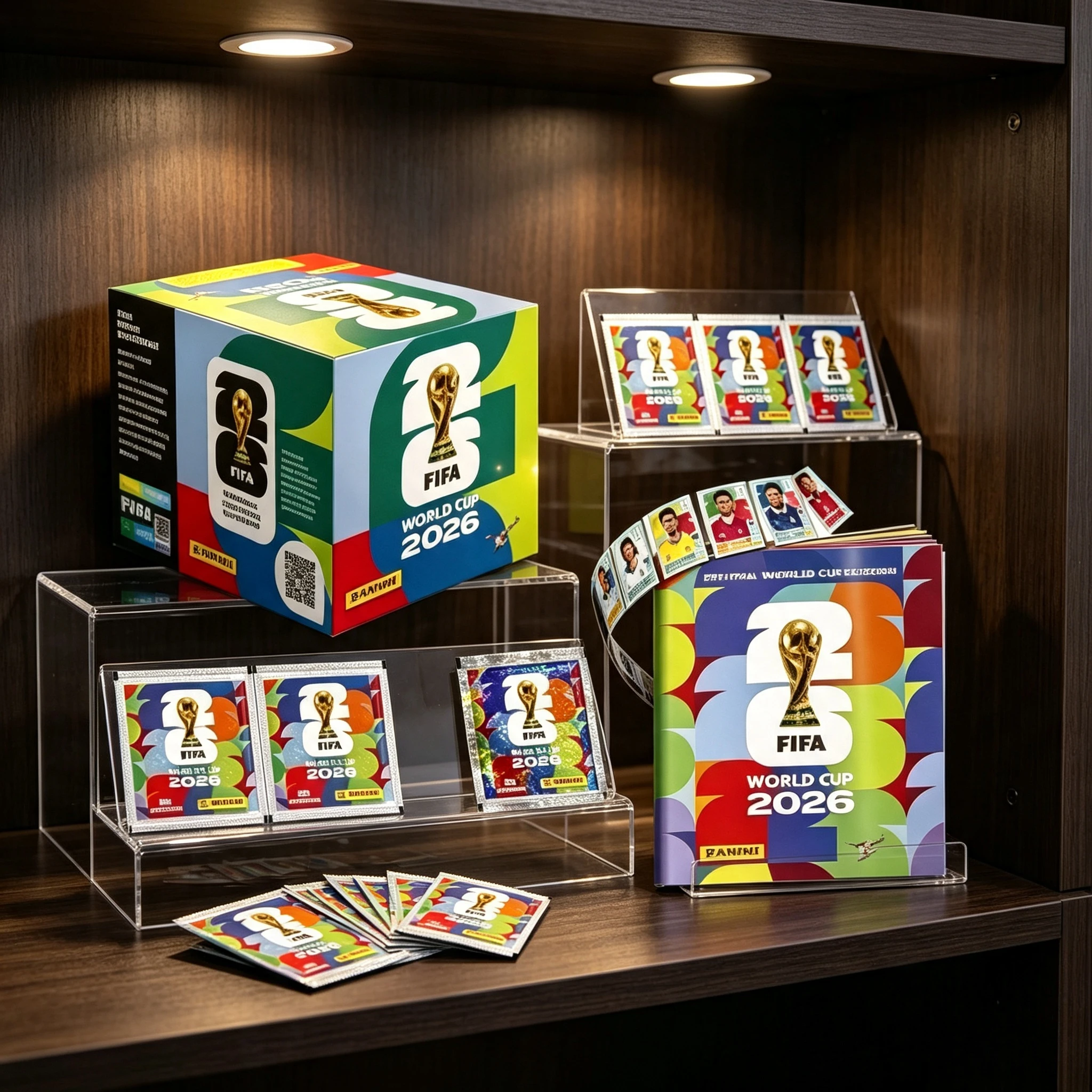Panini 2026 FIFA World Cup Sticker Set Football Blind Sticker Packs Collectible Album Storage Box
