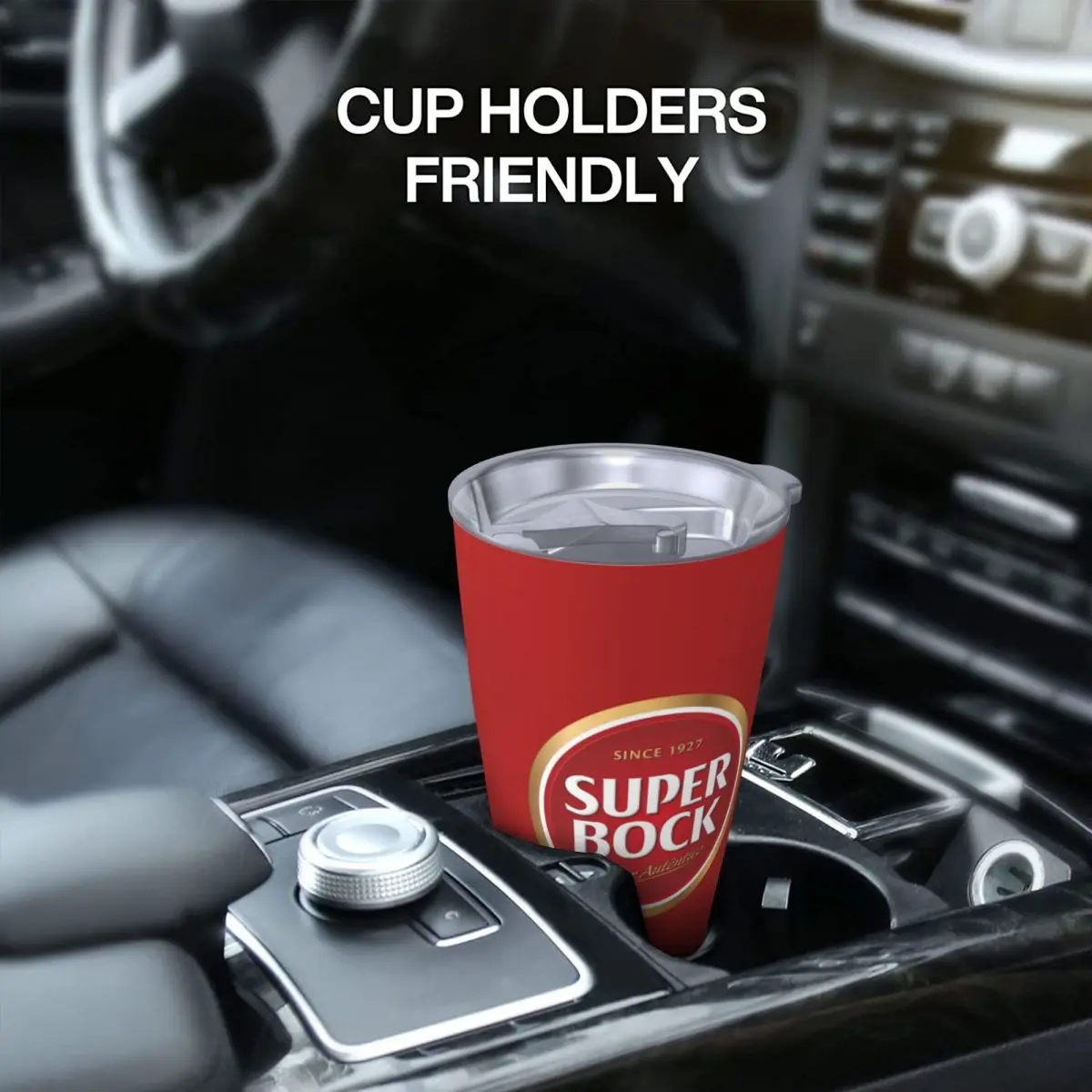 

Super Bock Stainless Steel Tumbler Vacuum Insulated Mug Thermal Cold Cup Straws With Lid 20oz