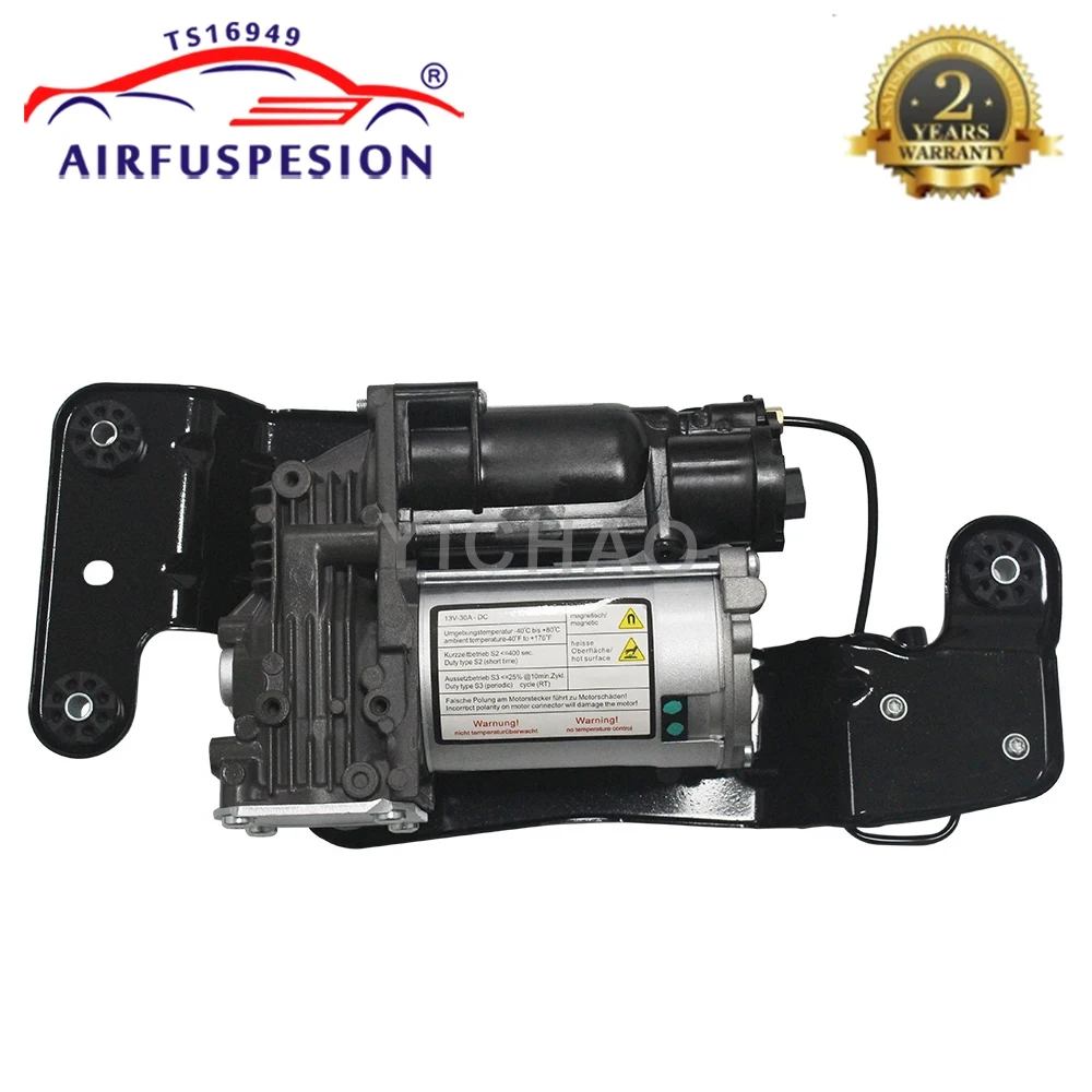 Air Suspension Compressor Pump with Bracket & Solenoid Valve Block For BMW X5 E70 2007-2013 37206789938 37206859714