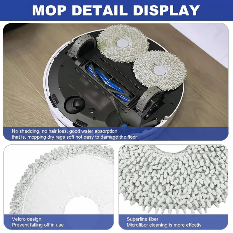 【Venda relâmpago】 rolo escova lateral filtro mop pano saco de pó para ecovacs deebot n30 omni/n30 pro omni/n30 pro aspirador de pó acces