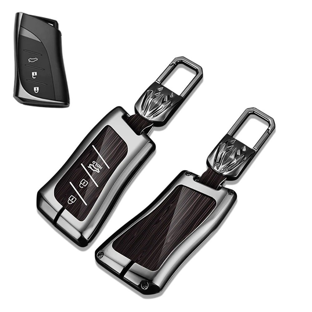 Zinc Alloy Leather Key Case Cover Key Shell Keychain Compatible with Lexus GX460 LC500 LS500 RZ450 RX350 ES350 NX
