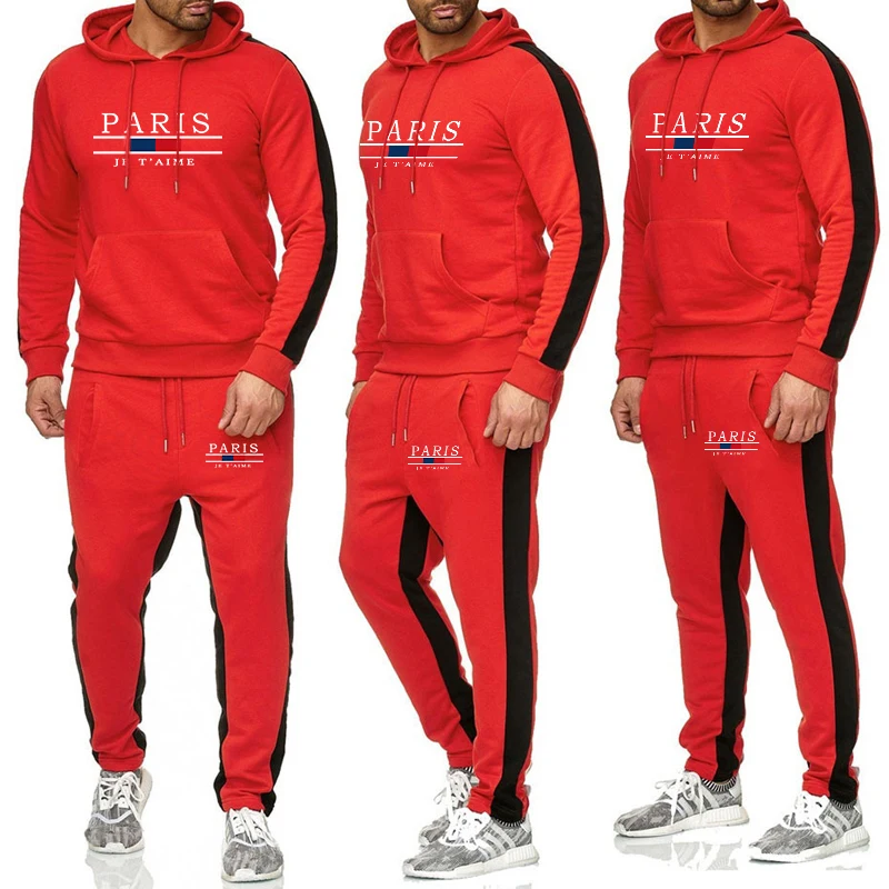 Männer Trainingsanzug Mode Bequeme Männer Zwei Stück Im Freien Set Heißer Verkauf Sportswear Jogginghose Hoodie Casual Jogging Einzel Hosen