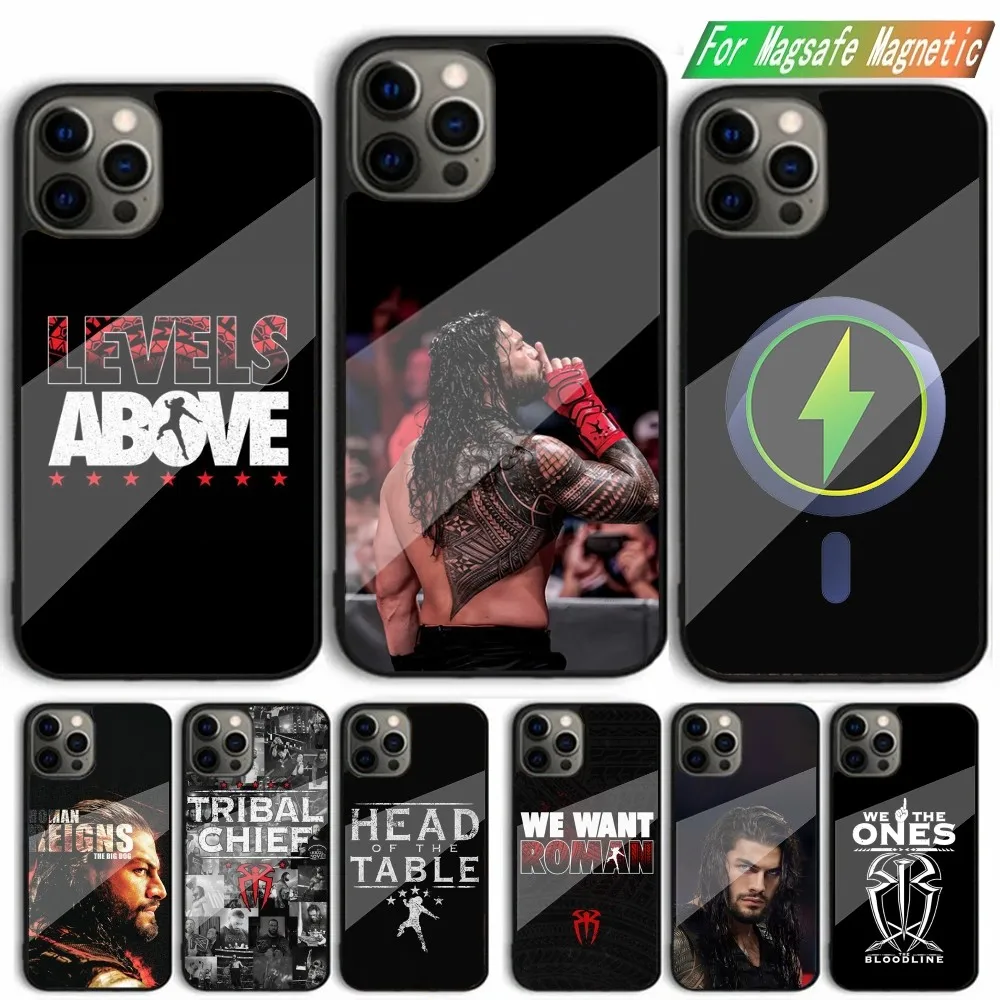 R-romans-Magsafe電話ケース,iPhone,大型犬,ワイヤレス充電,mini,15 plus,13,12,11,pro,max,15用