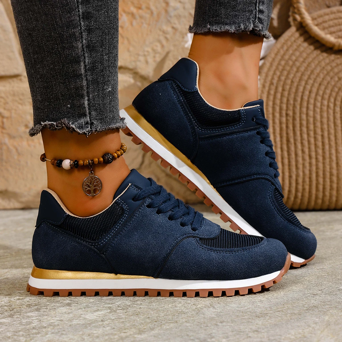 

New Casual Shoes Fashion All-match Running Shoes Breathable Cloth Surface Lightweight Sports Women's Shoes Zapatos De Mujer