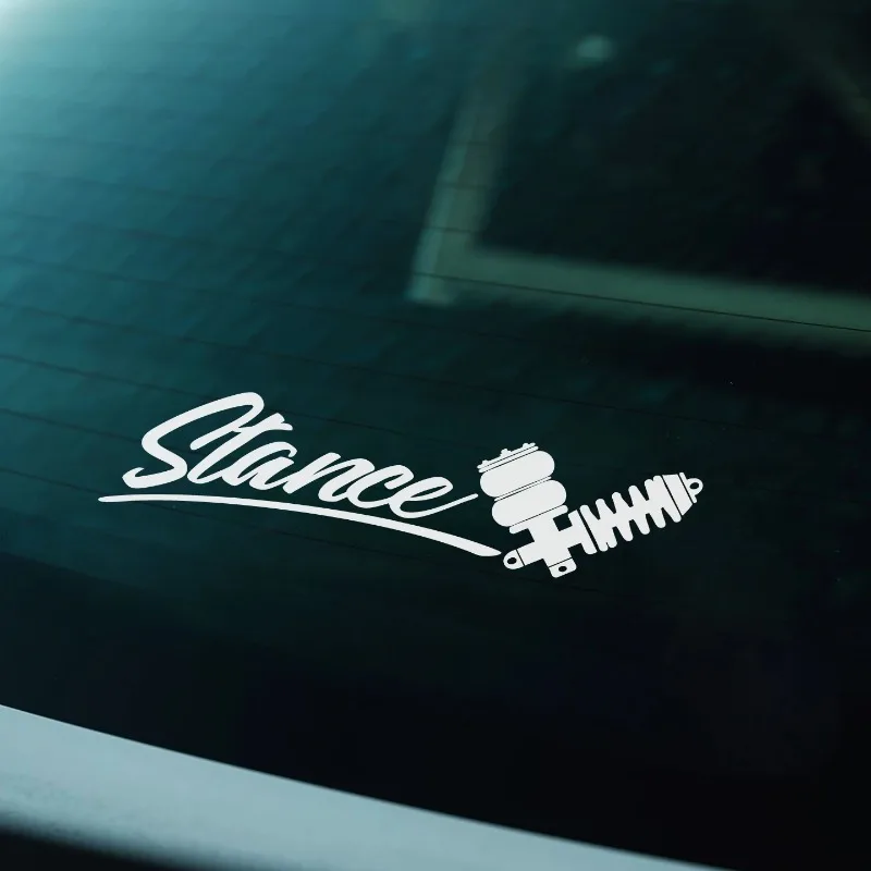 Maintaining Stance: JDM Car Modification - Air Suspension, Drift Track Style - Front and Rear Windshield Decorative Stickers