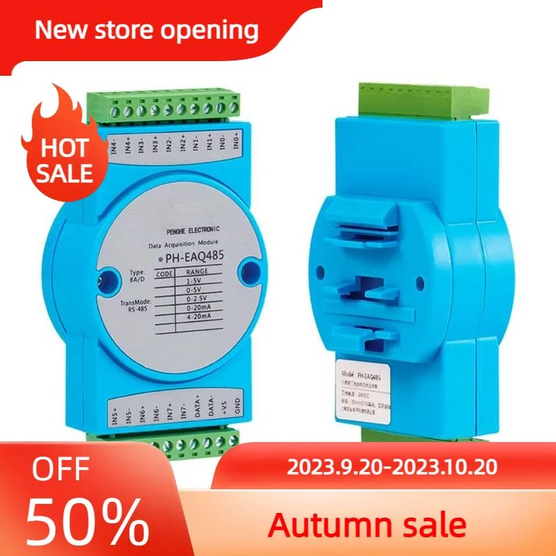 Modul akuisisi sinyal Analog 8 saluran arus tegangan 4-20mA sampai RS485 isolasi Modbus industri